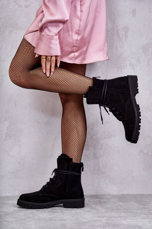 Suède enkellaarsjes met ritsen Nicole... Suède enkellaarsjes met ritsen Nicole...