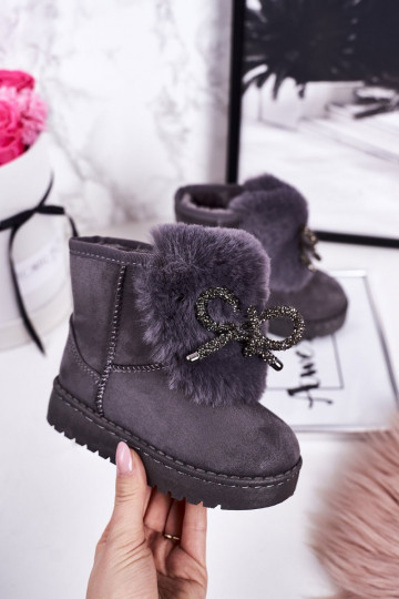Kinder snowboots met bont...