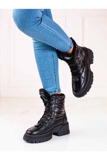 Damessnowboots met plateauzool