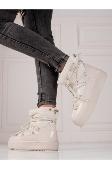 Damessnowboots lichtbeige...