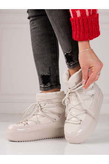 Damessnowboots lichtbeige... 2