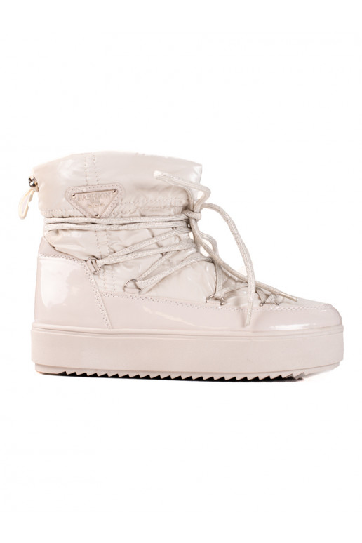 Damessnowboots lichtbeige shelovet