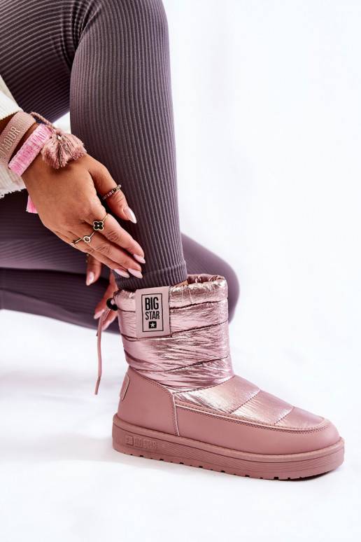 Roze verwarmde snowboots Big Star...