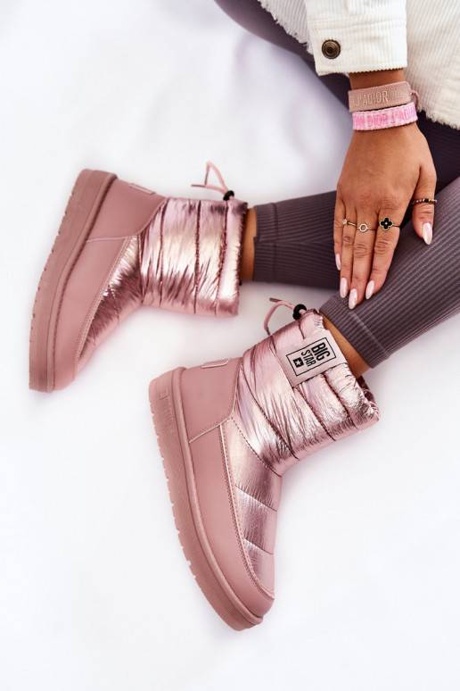 Roze verwarmde snowboots Big Star...