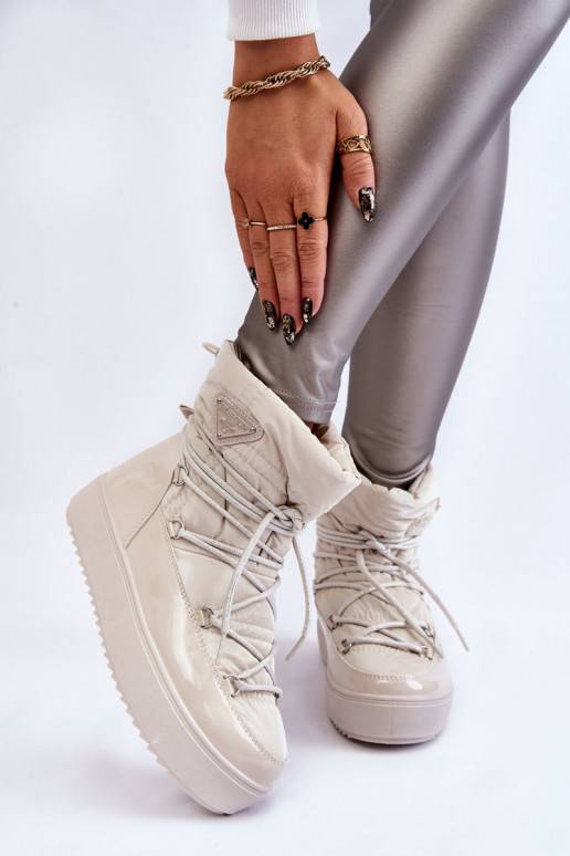 Carrios Ivory verwarmde snowboots met... Carrios Ivory verwarmde snowboots met...