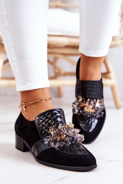 Davine zwarte suède laarzen met... Davine zwarte suède laarzen met...