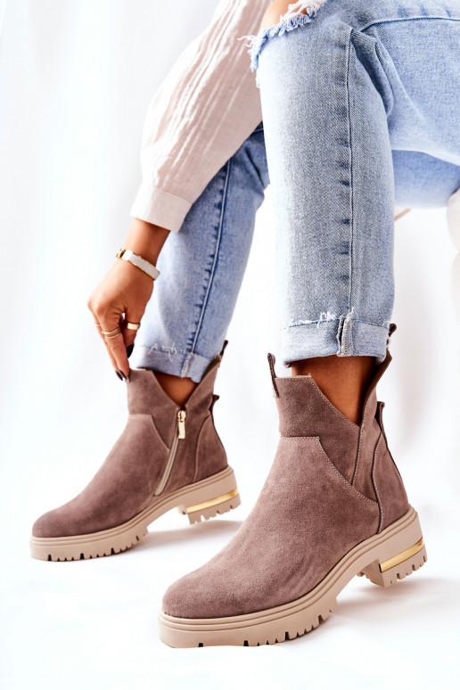 Verwarmde laarzen in cappuccino kleur... Verwarmde laarzen in cappuccino kleur...