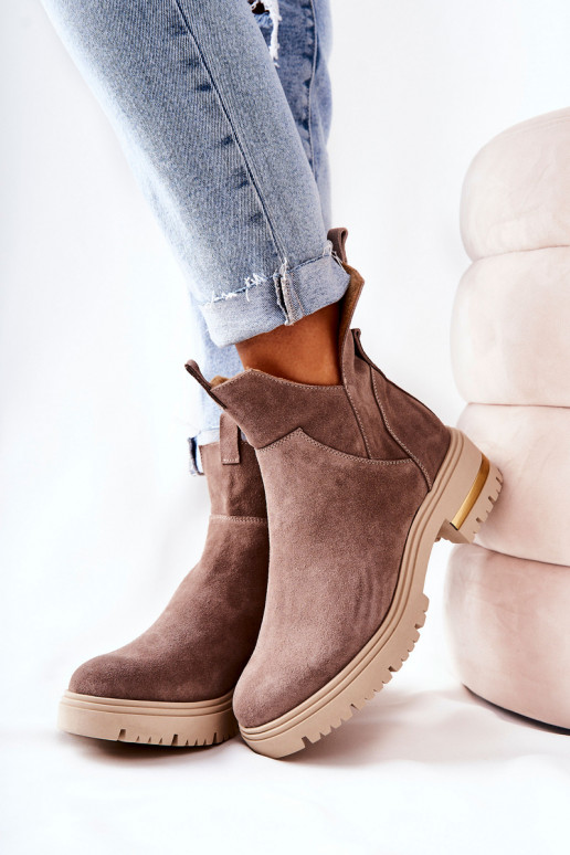 Verwarmde laarzen in cappuccino kleur... Verwarmde laarzen in cappuccino kleur...