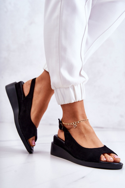 Camille suède sandalen met gespen in... Camille suède sandalen met gespen in...