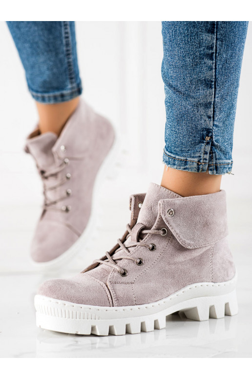 Lichtpaarse dameslaarzen S.Barski Lichtpaarse dameslaarzen S.Barski