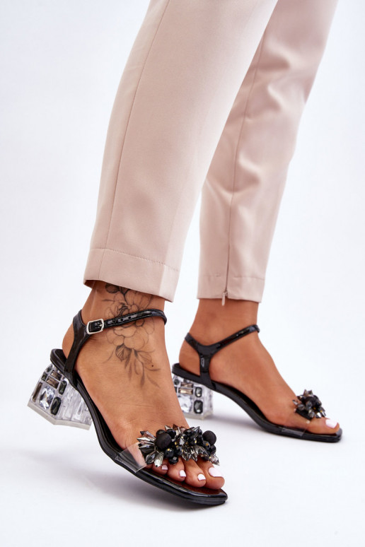 Zwarte sandalen met lage hak Benicio... Zwarte sandalen met lage hak Benicio...