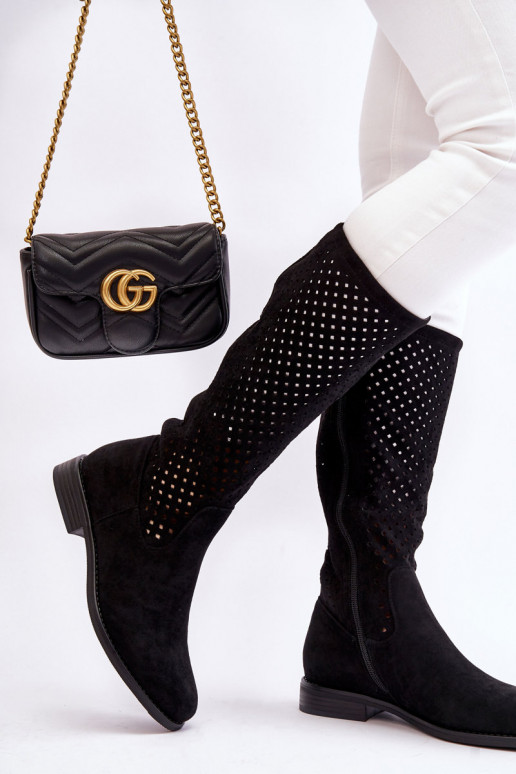 Suede lange laarzen in de kleur... Suede lange laarzen in de kleur...