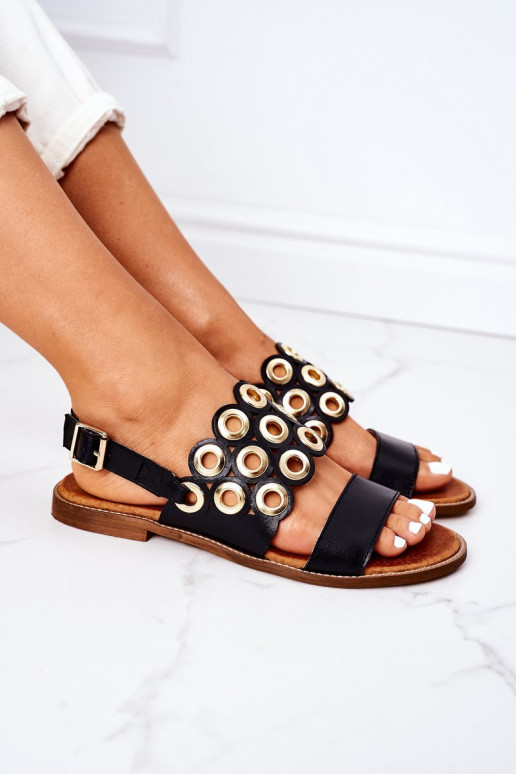 Zwarte opengewerkte sandalen Schoenen... Zwarte opengewerkte sandalen Schoenen...