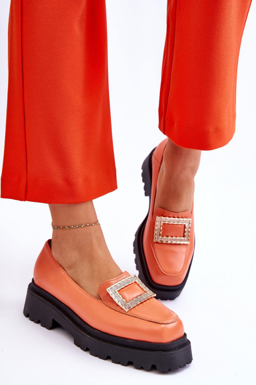 Mocassins oranje kleur Agathe