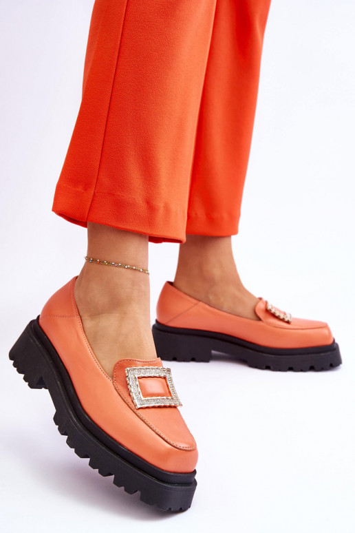 Mocassins oranje kleur Agathe