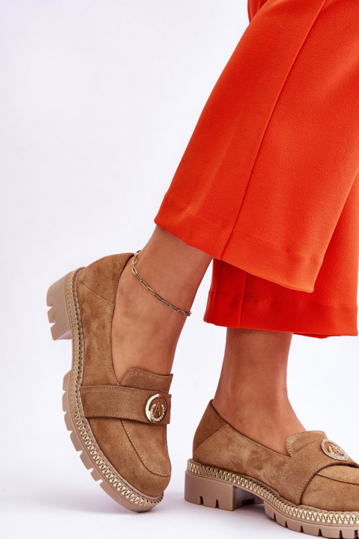 Laverne suède mocassins in beige Laverne suède mocassins in beige