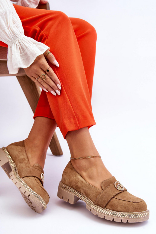 Laverne suède mocassins in beige Laverne suède mocassins in beige