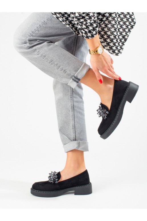 Zwarte suède mocassins Potocki Zwarte suède mocassins Potocki