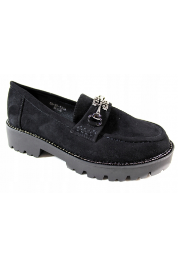 Mocassins met massieve hak...