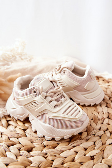 Freak Out kindersneakers in lichte zandkleur 2