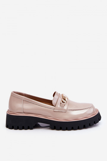 Lakmocassins met platform... 2