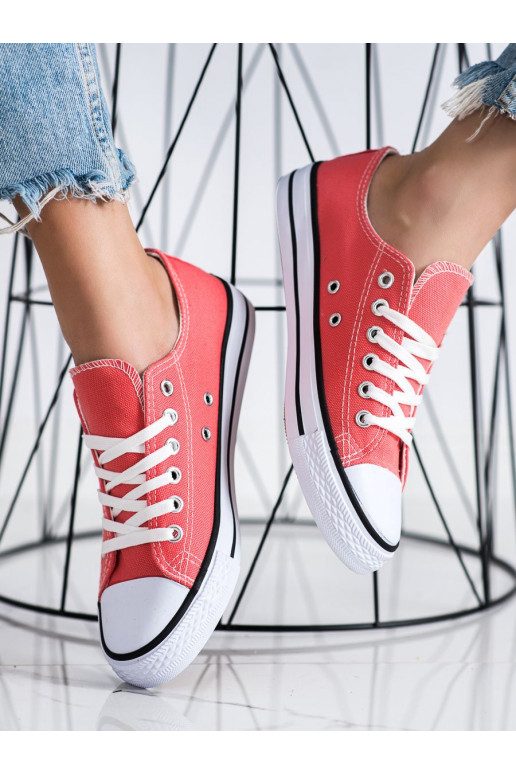 Koraalkleurige sportschoenen Shelovet