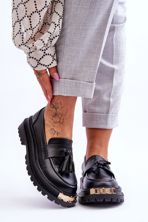 Mocassins met franjes in de zwarte... Mocassins met franjes in de zwarte...