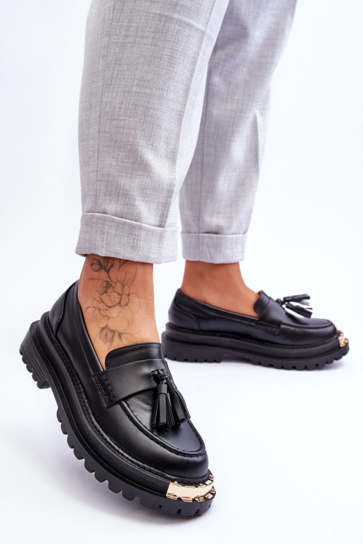 Mocassins met franjes in de zwarte... Mocassins met franjes in de zwarte...