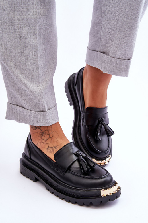 Mocassins met franjes in de zwarte... Mocassins met franjes in de zwarte...