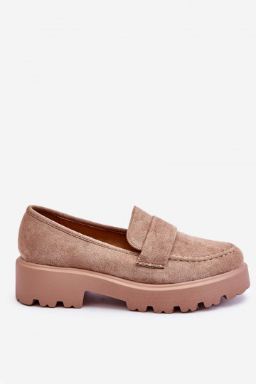 Mocassins van beige suède... 2