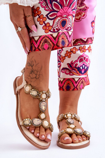 Sandalen verfraaid met...