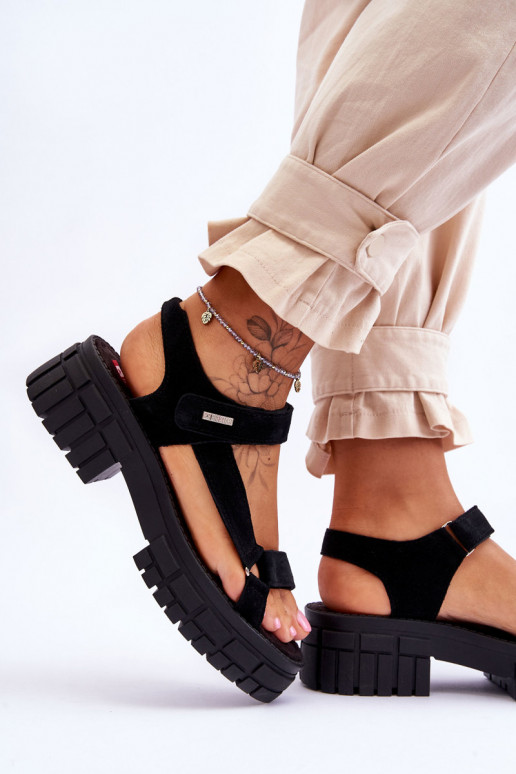 Comfortabele suède sandalen Big Star... Comfortabele suède sandalen Big Star...