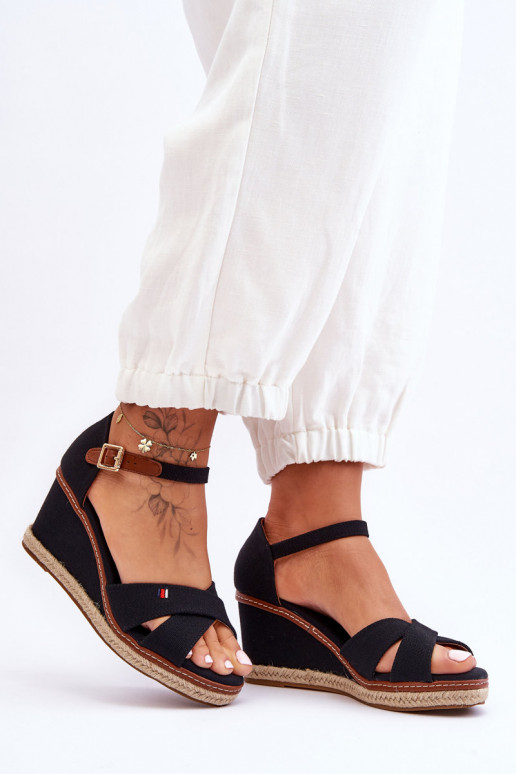 Janet platformsandalen in het zwart Janet platformsandalen in het zwart