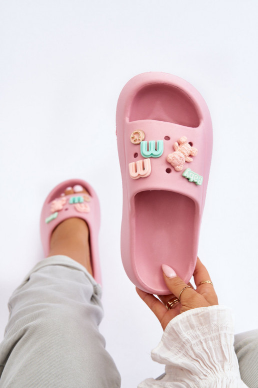 Lichtroze Lorie pantoffels met mooie... Lichtroze Lorie pantoffels met mooie...