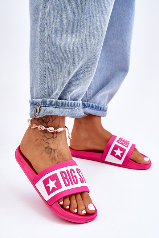 Roze Big Star pantoffels van het...