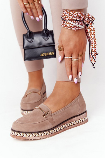 Mocassins met plateau in de...
