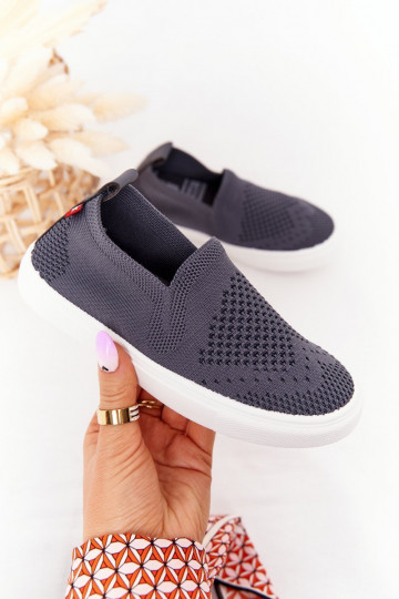 Kinderslip-on sneakers Slip-On Big Star grijze kleur