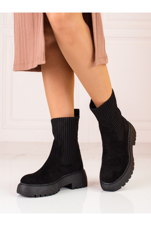 Dameslaarzen Shelovet zwarte kleur Dameslaarzen Shelovet zwarte kleur