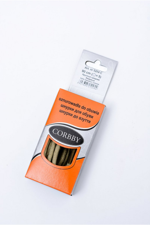 Beige ronde veters Corbby