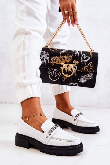 Mocassins in de kleur wit...