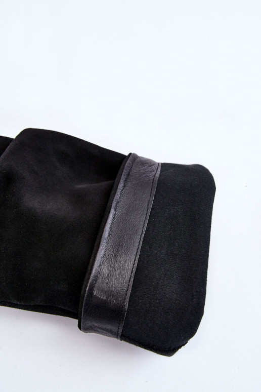 Zwarte suède kniehoge laarzen Zwarte suède kniehoge laarzen