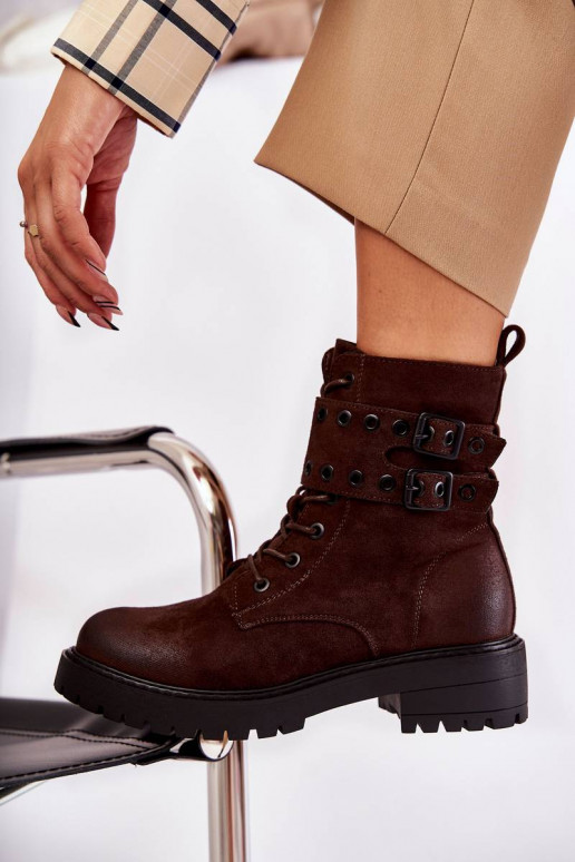 Suede laarzen in de bruine kleur Silvor