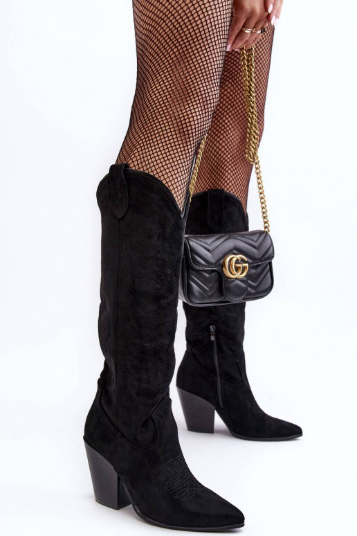 lange laarzen in cowboystijl met... lange laarzen in cowboystijl met...