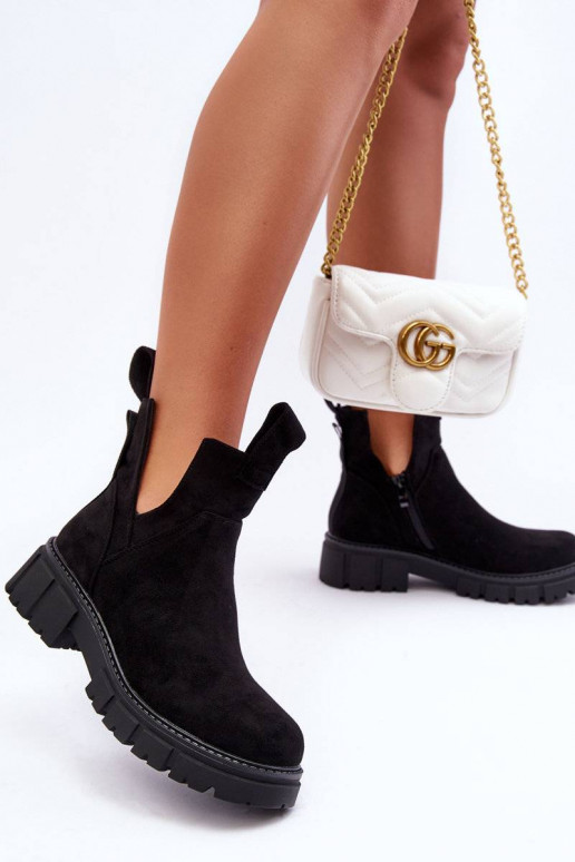 laarzen Uitgesneden zwarte kleur Heaven laarzen Uitgesneden zwarte kleur Heaven