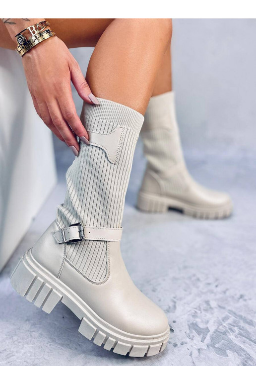 Lange laarzen beige kleur RHEA BEIGE Lange laarzen beige kleur RHEA BEIGE