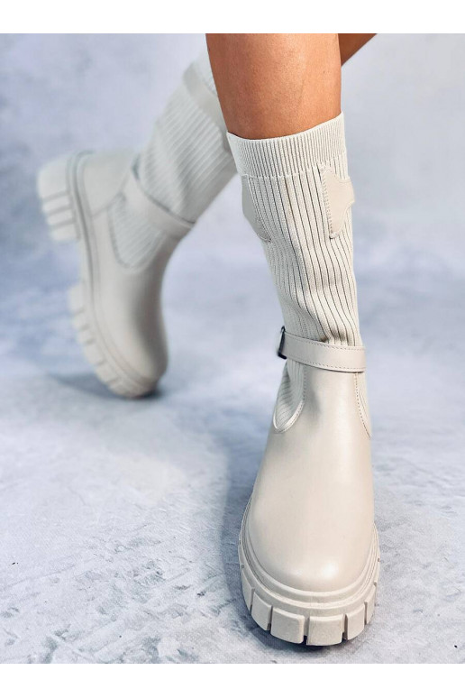 Lange laarzen beige kleur RHEA BEIGE Lange laarzen beige kleur RHEA BEIGE