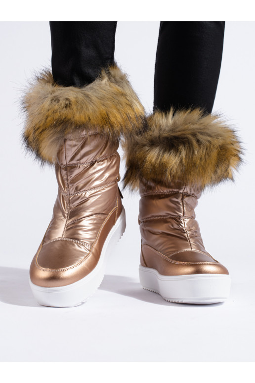 snowboots met bont in goudkleur Shelovet snowboots met bont in goudkleur Shelovet