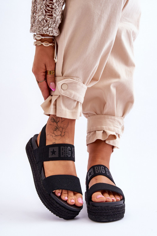 Zwarte sandalen van het Big Star-model