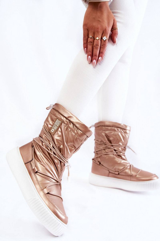 Verwarmde snowboots Big Star beige