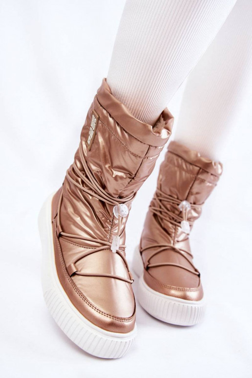 Verwarmde snowboots Big Star beige